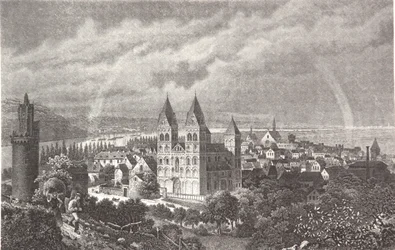 Andernach. Gravure sur acier d